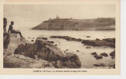 (CPA1852) LUARCA . EL FARO Y LA ATALAYA DESDE LA SEGUNDA PLAYA - Asturias (Oviedo)