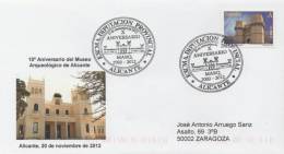 SPAIN. POSTMARK 10th ANNIV. ARCHAEOLOGICAL MUSEUM. ALICANTE 2012 - Machines à Affranchir (EMA)