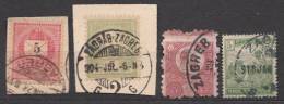 Hungary Old Stamps With Zagreb Cancelation - Oblitérés