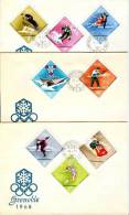 HUNGARY - 1968.FDC - Winter Olympics,Grenoble Cpl.Set (Sport,Ice Hockey,Bob,Skating) Mi 2379-2386 - FDC