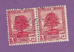 COLONIES FRANCAISES GRAND LIBAN TIMBRE N° 150 OBLITERE PAIRE ARBRE CEDRE - Autres & Non Classés