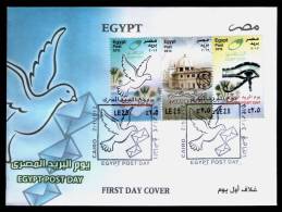 EGYPT / 2012 / POST DAY / POSTAL HISTORY / EGYPTOLOGY / FDC / VF - Brieven En Documenten