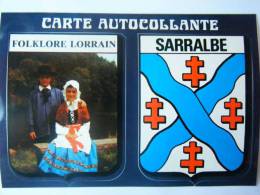 CPM  SARRALBE FOLKLORE LORRAIN Blason Ecusson Adhésif Autocollant - Sarralbe