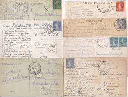 7 CARTES  CACHET MARITIME MARSEILLE A YOKOHAMA  FORTE COTE - Poste Maritime