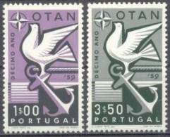 1960 Portugal 10.o Aniversário Da OTAN  AF 849-50 / Mi 878-9 / Sc 846-47 / YT 859-60  Novo / MNH / Neuf / Postfrisch - NAVO