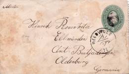 B01-377 Enveloppe US Postage - Envoi De Reedville Du 31-01-1892 - Vers Hinrich Rosentreter - Oldenburg Du 17-02-1892 - Briefe U. Dokumente