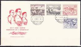 Tchécoslovaquie 1952 Mi 749-52 (Yv 657-60) Envelope Premier Jour, FDC - FDC