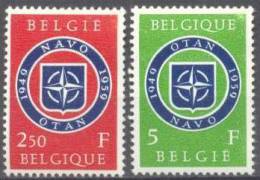1959 België NAVO 10e Verjaardag COB 1094-5 / Mi 1147-48 / Sc 531-2 / YT 1025-6 Postfis / Neuf Sans Charniere / MNH - NATO
