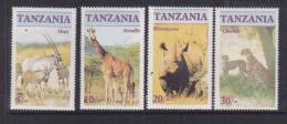 TANZANIE N° 285/288 ANIMAUX DE LA SAVANE  NEUF SANS CHARNIERE - Giraffe