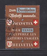 SUISSE  SE TENANT    N° Z34a    OBLITERES    CATALOGUE ZUMSTEIN - Zusammendrucke