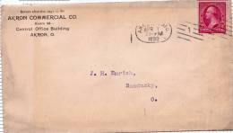 B01-376 Enveloppe US Postage- Envoi De Akron Ohio Du 01-04-1899 - Adressée à J. H. Emrich De Sandusky Reçue 02-04-1899 - Lettres & Documents