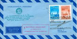 HUNGARY - 1970.Airmail Cover - Postal Service By Glider (Airplane) Mi 2280,2286 - FDC