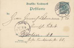 Poland Vorläufer Deutsche Reichspost Postal Stationery Ganzsache Entier SCHWEIDNITZ (now Poland) 1894 BERLIN (2 Scans) - Cartoline