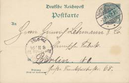 Poland Vorläufer Deutsche Reichspost Postal Stationery Ganzsache Entier SCHWEIDNITZ (now Poland) 1894 BERLIN (2 Scans) - Briefkaarten