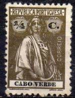 CAPE VERDE 1914 Ceres 1/4c. - Green MH - Cap Vert