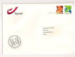 BELGIE BELGIQUE 2012 Cover Bpost - Cartas & Documentos