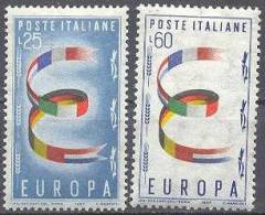 1957 Italia / Italy / Italie / Italien   Sas 817-8 / Mi 992-3 / Sc 726-7 / YT 744-5 Nuovo / MNH / Neuf / Postfrisch - 1957