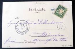 5 Pfg. Dunkelgrün Auf "Gruss Aus ..." - Karte Mit Aushilfs-L2 "OBERSTAUFEN ..." - Storia Postale