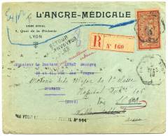 FRANCE - MERSON - N° 119 SUR  LR DE LYON TERREAUX LE 21/3/1918, POUR BPM 111, AVEC RAL BCMP - TB - 1900-27 Merson