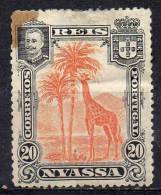 NYASSA COMPANY 1901 Dromedaries - 20r. - Red And Black MH Slight Stain Top Left See Scan - Nyassa