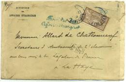 FRANCE - MERSON - N° 120 SUR  LETTRE DE PARIS LE 13/12/1904, POUR LA HAYE, + " MINISTERE DES AFFAIRES ETRANGERES " - B - 1900-27 Merson