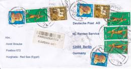 MARCOPHILIE, EGYPTE, Lettre RECOM., Cover , ELGARDAKA, 2007 Germany  /3395 - Storia Postale