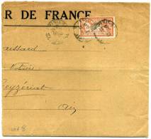 FRANCE - MERSON - N° 145 SUR FRAGT. LETTRE DE PARIS LE 5/6/1930, POUR L´AIN - B - 1900-27 Merson