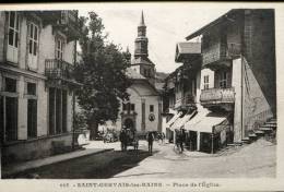 74--HAUTE SAVOIE --SAINT GERVAIS LES BAINS   PLACE DE L EGLISE    NON  ECRITE‹(•¿• )› - Saint-Gervais-les-Bains