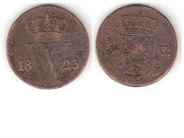 *netherlands  1 Cent 1823 B Km 47   FR+ - 1815-1840: Willem I.