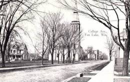 Wisconsin Fox Lake College Avenue 1909 - Sonstige & Ohne Zuordnung