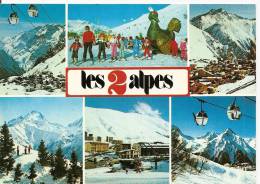 LES 2 ALPES En Oisans (Isère) Multivues Station De Ski Téléphérique Vue Générale (circulé 1986 Voir Détails Scan) MW43 - Vénosc