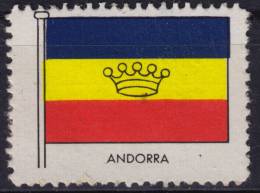 ANDORRA  - FLAG FLAGS / Cinderella Label Vignette - MNH - Autres & Non Classés