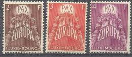 1957 Luxembourg / Luxemburg  Pax Mi 572-74 / Sc 329-31 / YT 531-3 Neuf / MNH /postfrisch - 1957