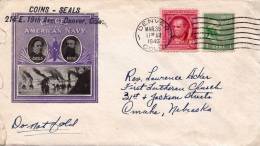 B01-377 Enveloppe US Postage - Envoi De Denver 30-03-1940 Vers Omaha Nebraska - Lettres & Documents