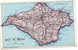 Isle Of Wight 1905 Map Postcard - Altri & Non Classificati