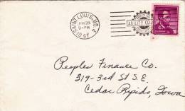 B01-377 Enveloppe US Postage - Envoi De Saint Louis 28-06-1961 Vers Iowa - Flamme Employ The Ability Counts Handicapped - Other & Unclassified