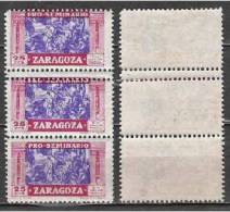 636- Sello Viñeta Zaragoza Gran Error Dentado,nuevo **.viñetofilia,raro,fisca Les ,beneficos.MNH. - Wohlfahrtsmarken