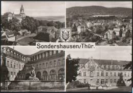 AK Sondershausen, Marktplatz, Hainleite, Schloßhof, Schloß Mit Brunnen, Gel,1978 - Sondershausen