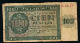 BILLETE ESPAÑA -  100 Pesetas 1936 - Otros & Sin Clasificación