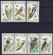 Mongolia 1987 Birds Oiseaux  Aves Woodpeckers MLH Set - Pics & Grimpeurs