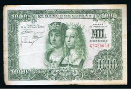 BILLETE ESPAÑA -  1000 Pesetas 1957 - Otros & Sin Clasificación