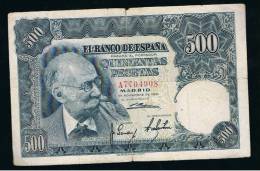 BILLETE ESPAÑA -  500 Pesetas 1951 - Sonstige & Ohne Zuordnung