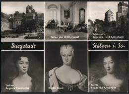 AK Stolpen, Markt,Gräfin Cosel,Friederike Alexandra,Auguste Constantia, Ung,1968 - Stolpen