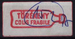 Fragile Label - 1980´s Hungary, Ungarn, Hongrie - Used - Viñetas De Franqueo [ATM]