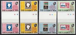 B0124 GAMBIA 1979,  SG 416-419 Rowland Hill Centenary Gutter Pairs  MNH - Gambie (1965-...)