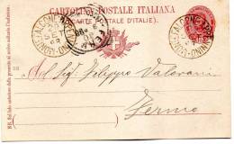 1898 CARTOLINA CON ANNULLO MONTEFALCONE APPENNINO ASCOLI - Ganzsachen