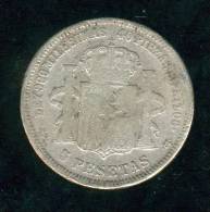 Argent, Espagne, 5 Pesetas Amédée  1er 1871 - Erstausgaben