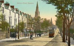Swansea Walters Road Tram 1905 Postcard - Glamorgan