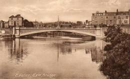 Exeter Exe Bridge Tram Old Postcard - Exeter