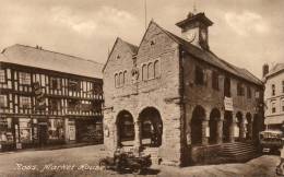 Ross Market House & Car Old Postcard - Ross & Cromarty
